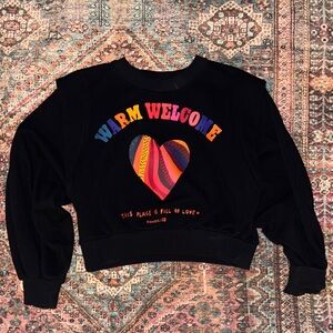 FARM Rio Black Warm Welcome Sweatshirt with Multicolor Design